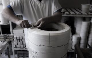 The process of making the Big Vase 1 and 2 by Max Lamb