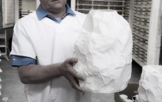 The process of making the Big Vase 1 and 2 by Max Lamb