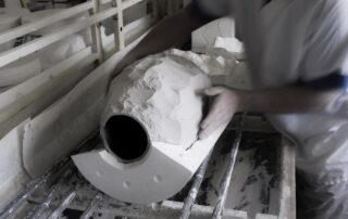 The process of making the Big Vase 1 and 2 by Max Lamb