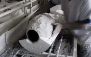 The process of making the Big Vase 1 and 2 by Max Lamb