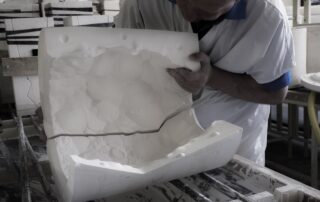 The process of making the Big Vase 1 and 2 by Max Lamb