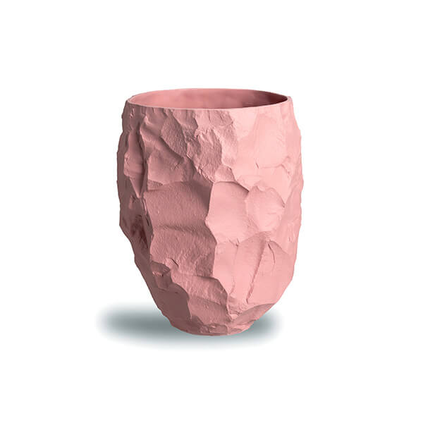 Big Vase 1 by 1882 Ltd. with Max Lamb is crafted by Max's own hand, chipping away at a plaster block, carved down with the tools of a stone mason