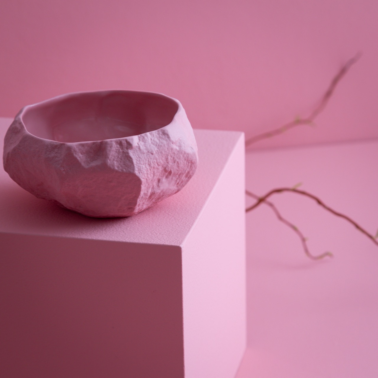 Crockery Pink bowl by Max Lamb | 1992 Ltd