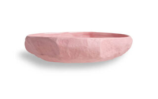 Pink stained earthenware is poured into hand crafted moulds, Crockery pink by 1882 Ltd. with Max Lamb