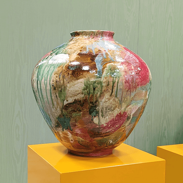1882 Ltd.'s Moon Jar finished with reactive glaze, each piece is wonderfully unique