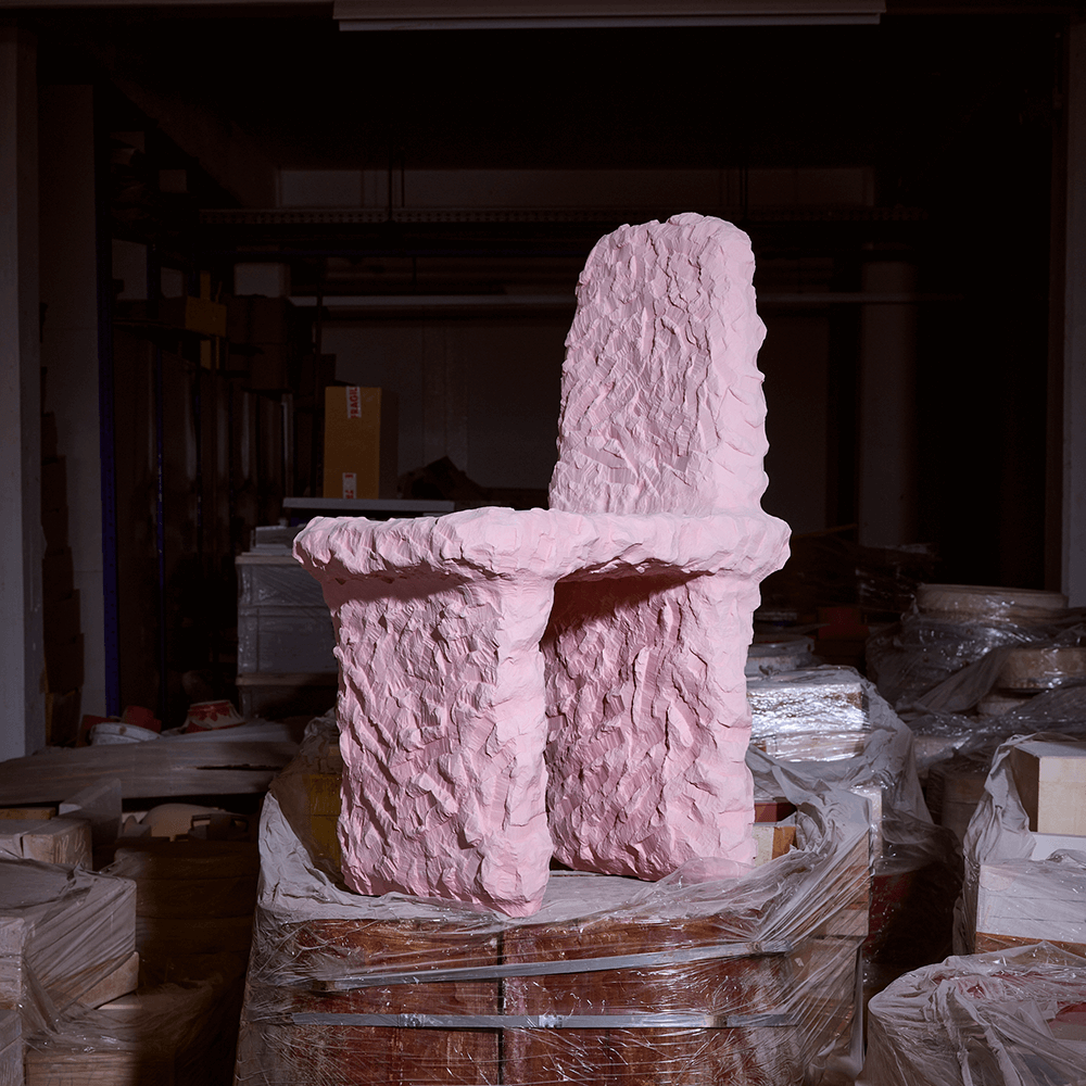 Crockery Pink Chair by 1882 Ltd with Max Lamb