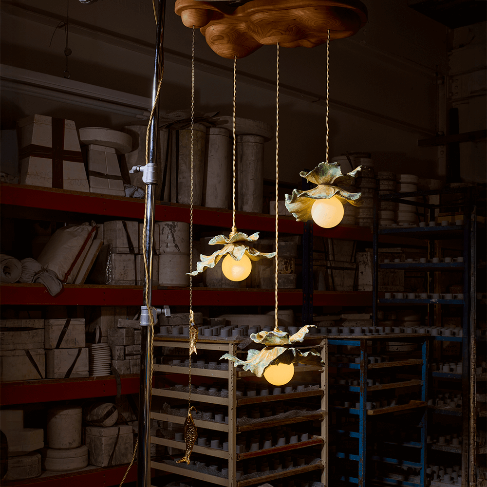 Lily Pond light sculpture by 1882 Ltd with Shona Heath