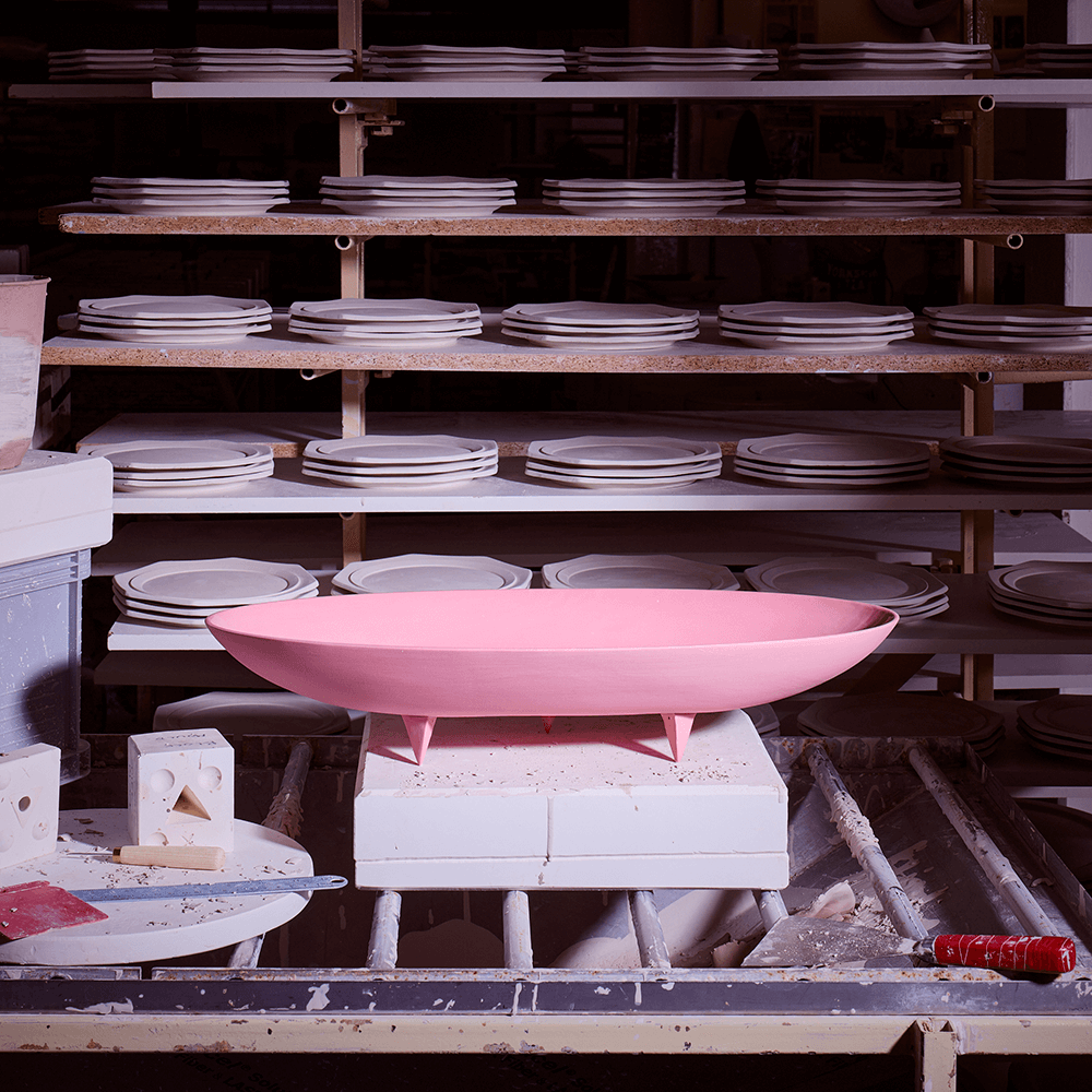 Long Pink Prick Bowl by 1882 Ltd with Leah Jensen